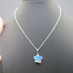 Opal Star Pendant Necklace